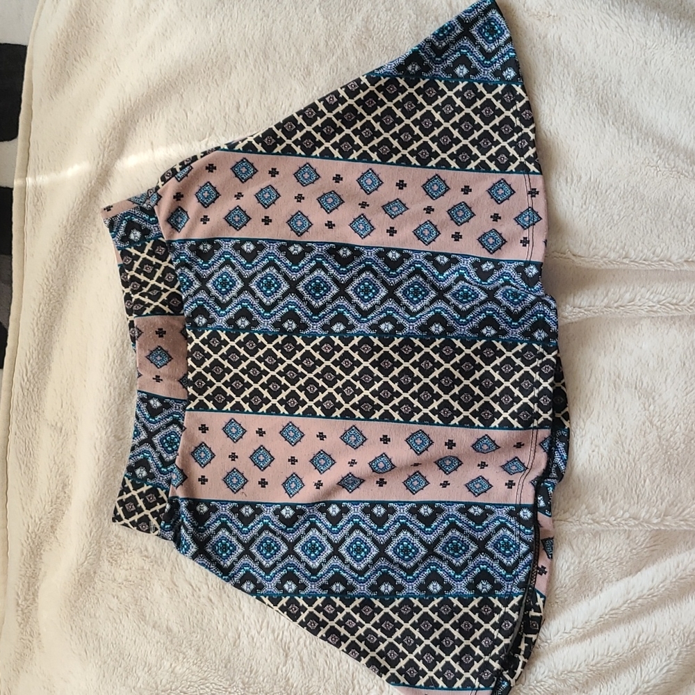 Patterned Skater Skirt